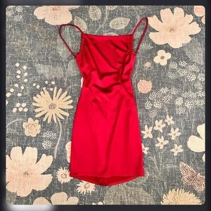 Elegant Red Slip Dress
